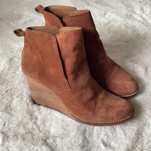 Lucky Brand Yoniana Suede Wedge Bootie